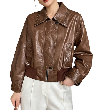 Genuine Leather Bomber Jacket