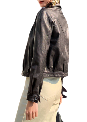 Womens Aspen Genuine Lambskin Leather Jacket