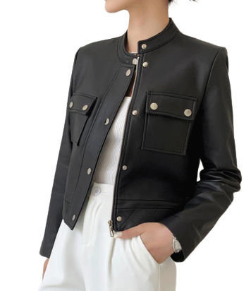 Womens Kamila Genuine Lambskin Leather Jacket