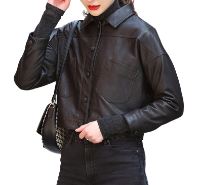 Womens Cecilia Genuine Lambskin Leather Jacket