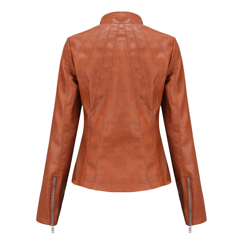 Womens Hadley Genuine Lambskin Leather Jacket