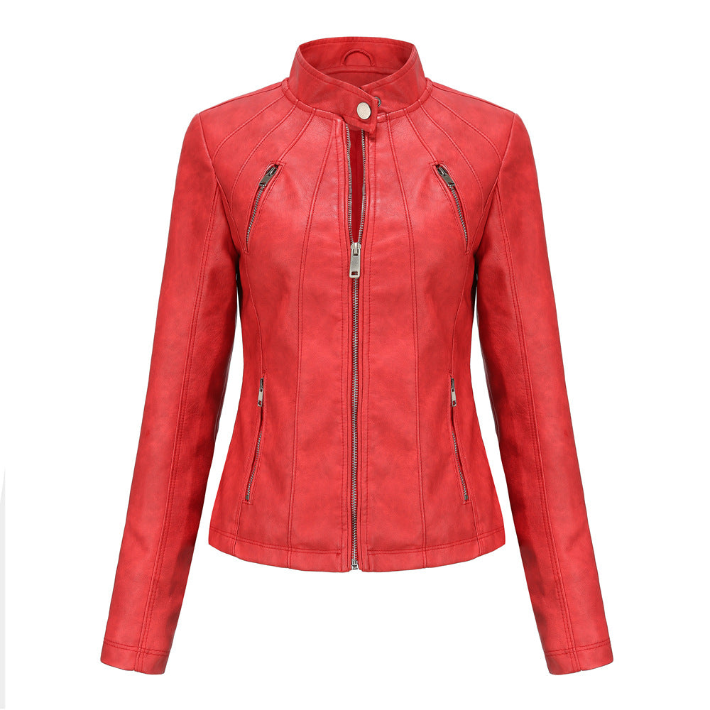 Womens Hadley Genuine Lambskin Leather Jacket