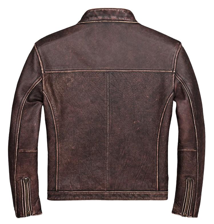 Mens Xavier Moto Fit Genuine Cowhide Leather Jacket