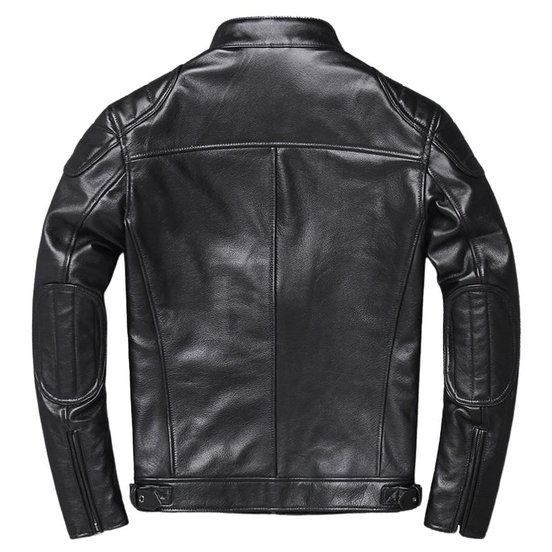 Mens Dominic Shoulder Patch Work Genuine Lambskin Leather Jacket